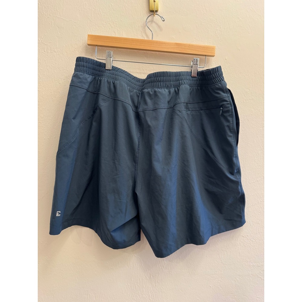 Bearbottom Men's XXL Athletic Shorts Dark Blue Stretch Training Gym with Liner - Picture 7 of 7